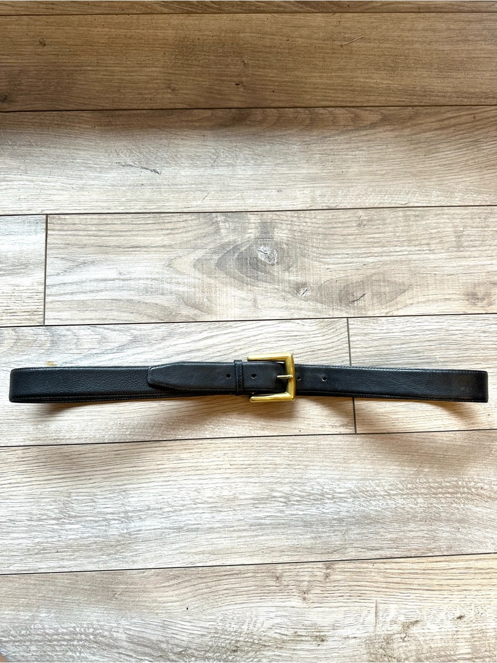 YSL Minimalist Belt in Leather and Brass - Vintage